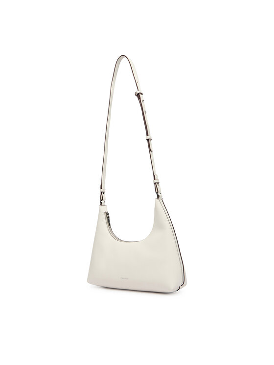 Calvin Klein Torebka Calvin Klein Foil Logo Conv Shou?Lder Bag LV04F3272G Biały