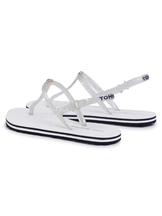 Tommy Hilfiger Sandales Tommy Hilfiger Irredescent Flat Beach Sandal FW0FW04796 Balts