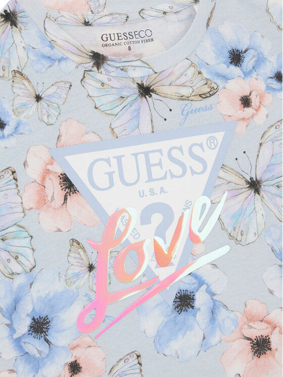 Guess Guess Camiseta J6RI08 K6YW4 Celeste Regular Fit