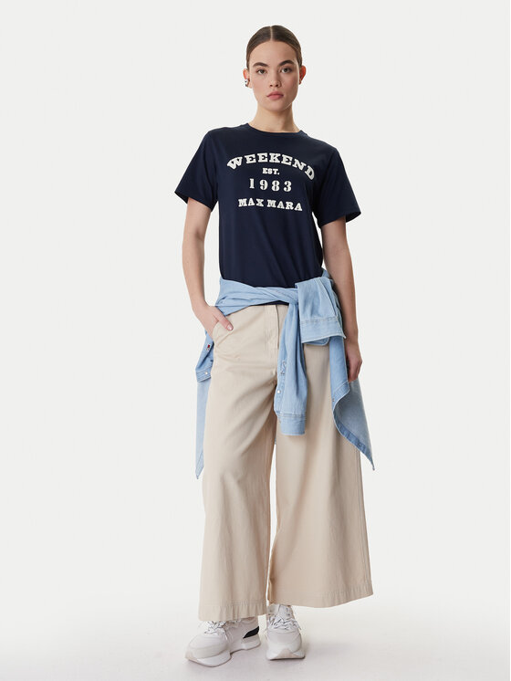 Weekend Max Mara Weekend Max Mara Camiseta Tenue 2615971051 Azul marino Regular Fit