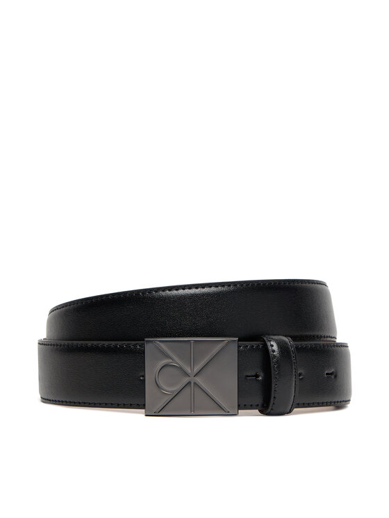 Calvin Klein Muški remen Calvin Klein Emblem Plaque Buckle 32Mm LV04D7046G Crna