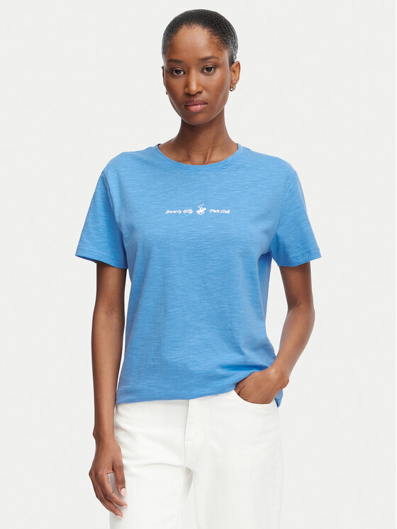 Beverly Hills Polo Club Beverly Hills Polo Club Camiseta P-SS26W-TS6510 Azul claro Regular Fit