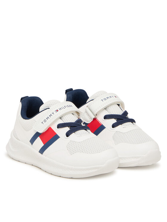 Tommy Hilfiger Sneakers Tommy Hilfiger Flag Low Cut Lace-Up/Velcro T1X9-34369-1843 M Alb