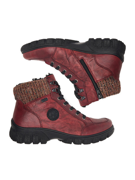 Rieker Trzewiki Rieker CEO-Z7230-33 Czerwony