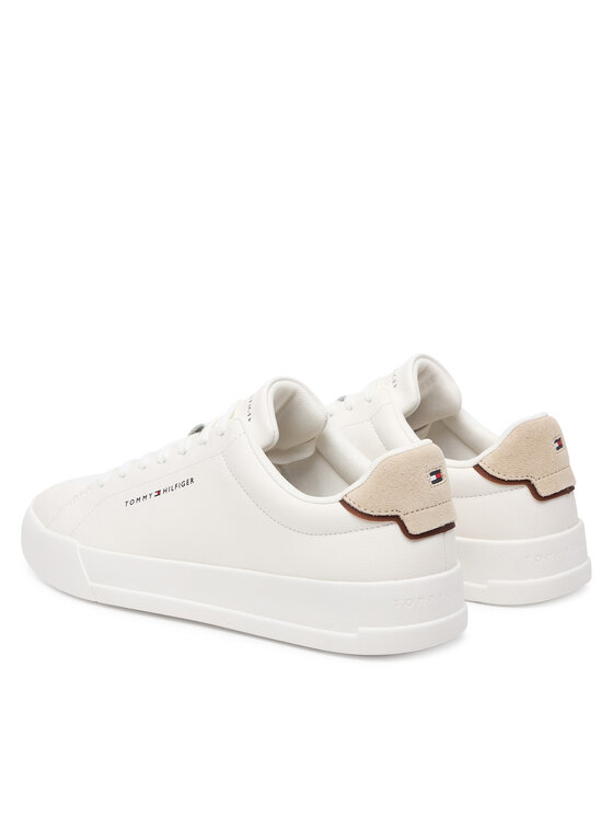 Tommy Hilfiger Tenisice Tommy Hilfiger Th Court Lth Detail Ess FM0FM05367 Bijela