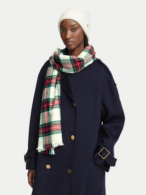 LAUREN RALPH LAUREN Sada čepice a šál LAUREN RALPH LAUREN 454P23529002 Krémová