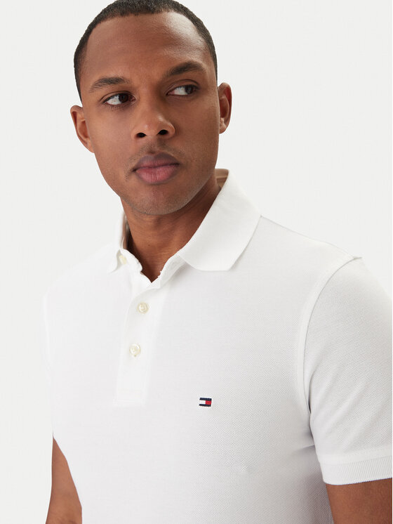 Tommy Hilfiger Tommy Hilfiger Polo 1985 MW0MW17771 Λευκό Slim Fit