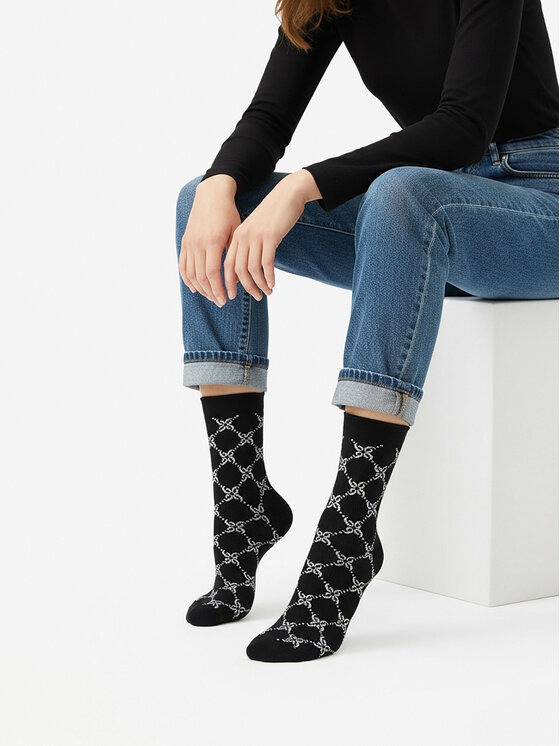 Nine West Довгі шкарпетки Nine West CEO_BR_NW_Silver_01_Z_AW25 (3 PACK) Чорний
