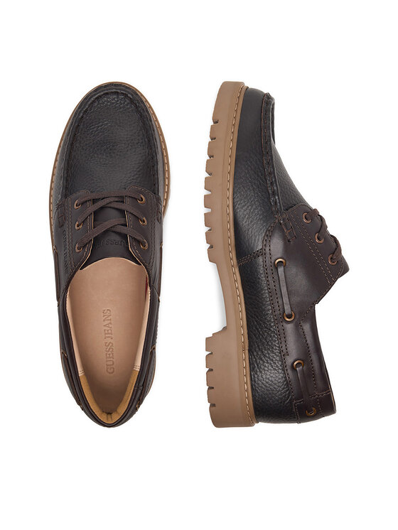 Guess Jeans Pusbačiai Guess Jeans EO-FOX-02 MI08 Tamsiai ruda