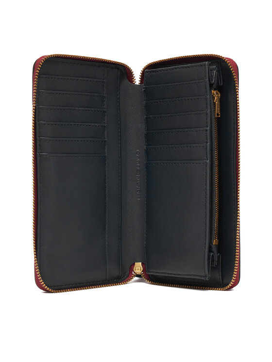 Tommy Hilfiger Portafoglio Tommy Hilfiger Th Leather Lrg Za Wallet AW0AW18941 Rosso