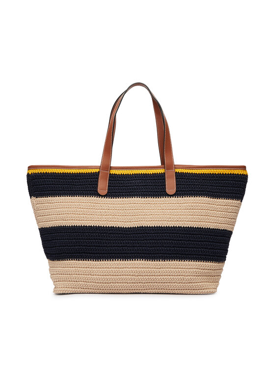 Tommy Hilfiger Rankinė Tommy Hilfiger Th Nautical Tote Crochet Str AW0AW18816 Spalvota