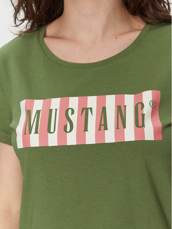 Mustang Mustang T-shirt Alma 1016138 Verde Regular Fit