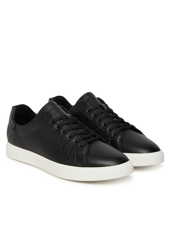 Calvin Klein Zapatillas Calvin Klein Low Pro Cups Lace Up Lth Aop HW0HW02817 Negro