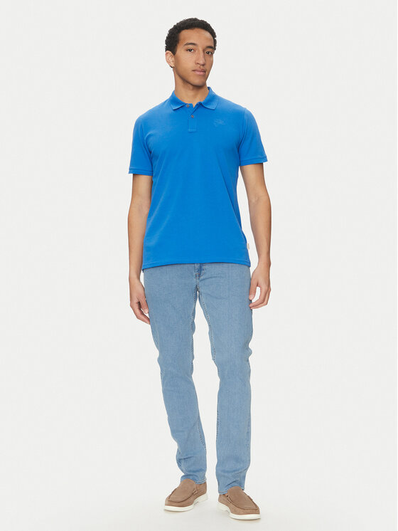 Blend Blend Polo majica 20717857 Modra Regular Fit