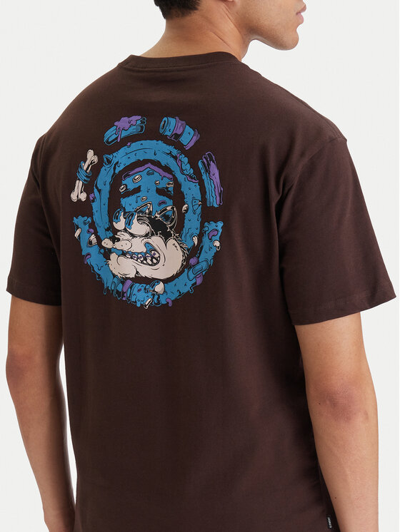 Element Element Camiseta Bad Doggie ELYZT00560 Marrón Relaxed Fit