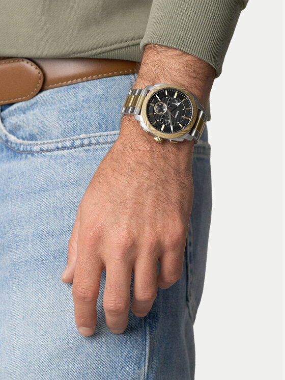 Fossil Годинник Fossil Machine Chrono FS6159 Золотий