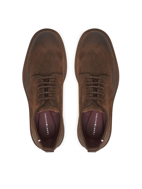 Tommy Hilfiger Półbuty Tommy Hilfiger Cleated Derby FM0FM05770 Brązowy