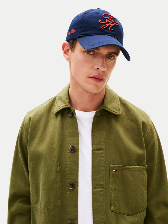 Tommy Hilfiger Kšiltovka Tommy Hilfiger Logo Embroidery Baseball Cap AM0AM14120 Tmavomodrá