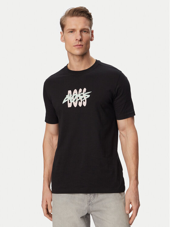 BOSS BOSS Camiseta Bass 50561850 Negro Regular Fit