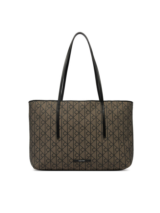 Calvin Klein Kabelka Calvin Klein Emblem Trio Pebble Shoulder Bag LV04F3750G Hnědá