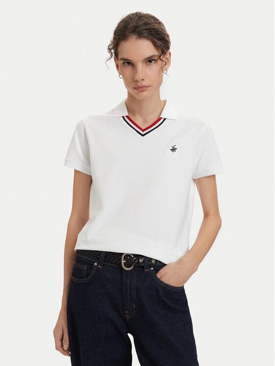 Beverly Hills Polo Club Beverly Hills Polo Club Polo P-SS26W-P2217 Blanco Regular Fit