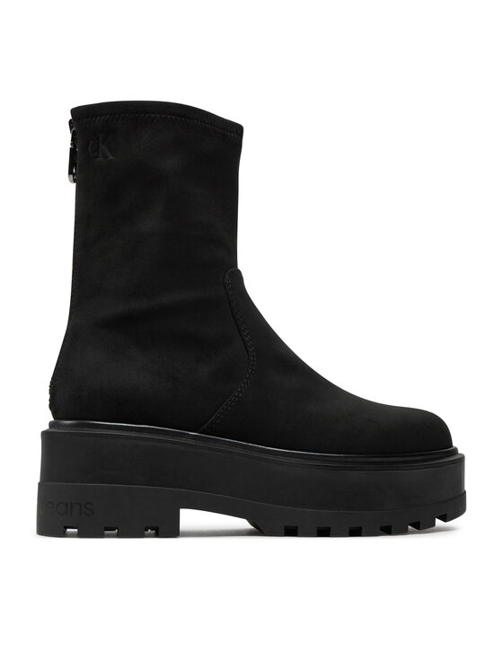 Calvin Klein Jeans Členková obuv Calvin Klein Jeans Flatform Zip Mg Ss YW0YW01602 Čierna