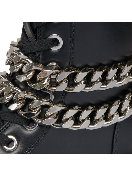 Buffalo Šnurovacia obuv Buffalo Lion Lace Up T-Chain 1622367 Čierna