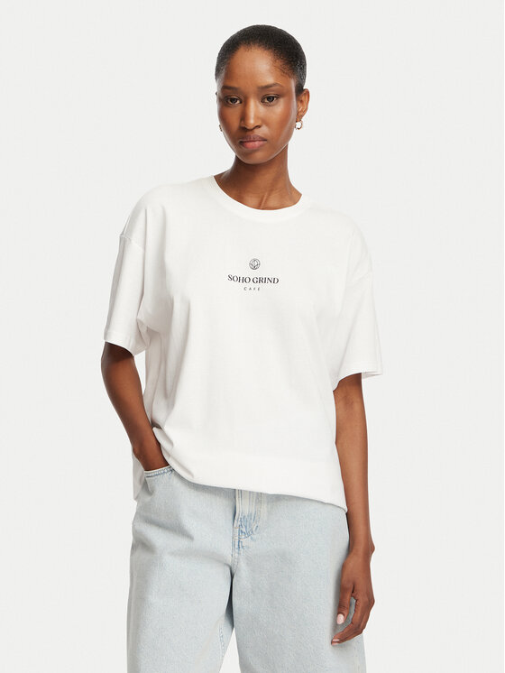 ONLY ONLY Camiseta Vivvi 15346761 Blanco Regular Fit