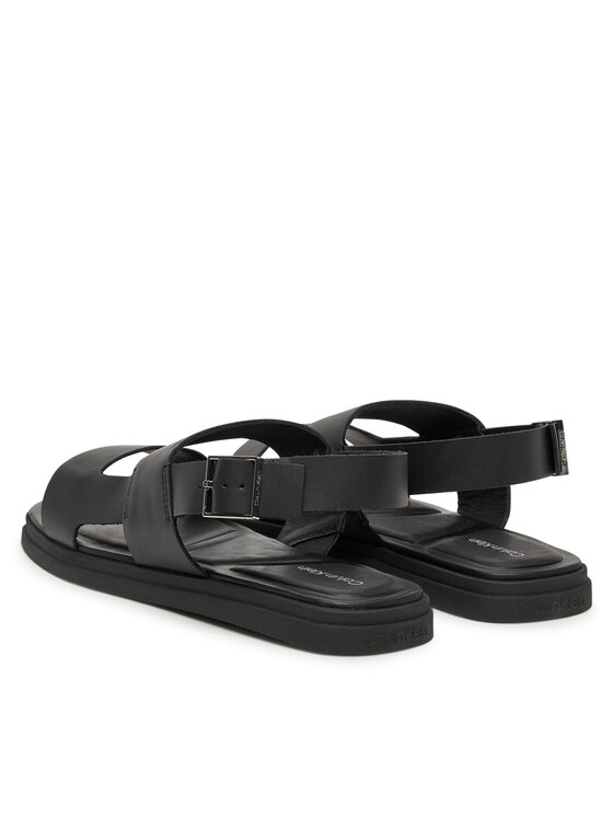 Calvin Klein Sandały Calvin Klein Back Strap W/ Buckle HM0HM01736 Czarny