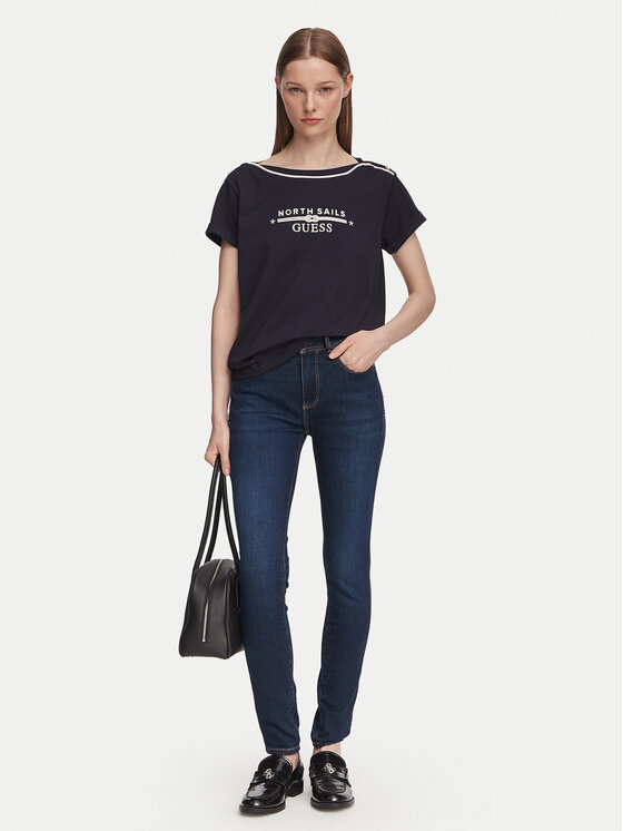 Guess Guess T-shirt W6YI58 K5317 Blu scuro Regular Fit