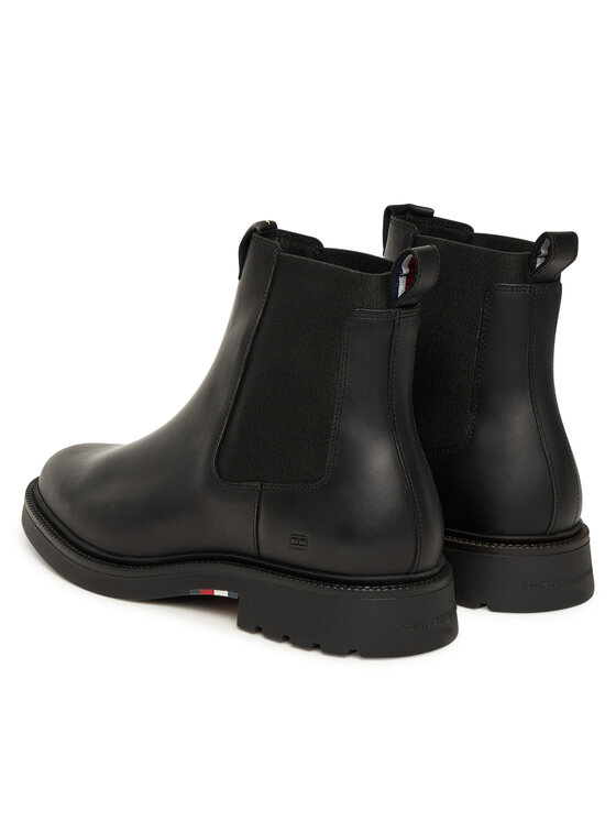 Tommy Hilfiger Členková obuv s elastickým prvkom Tommy Hilfiger Comfort Lwt FM0FM05591 Čierna