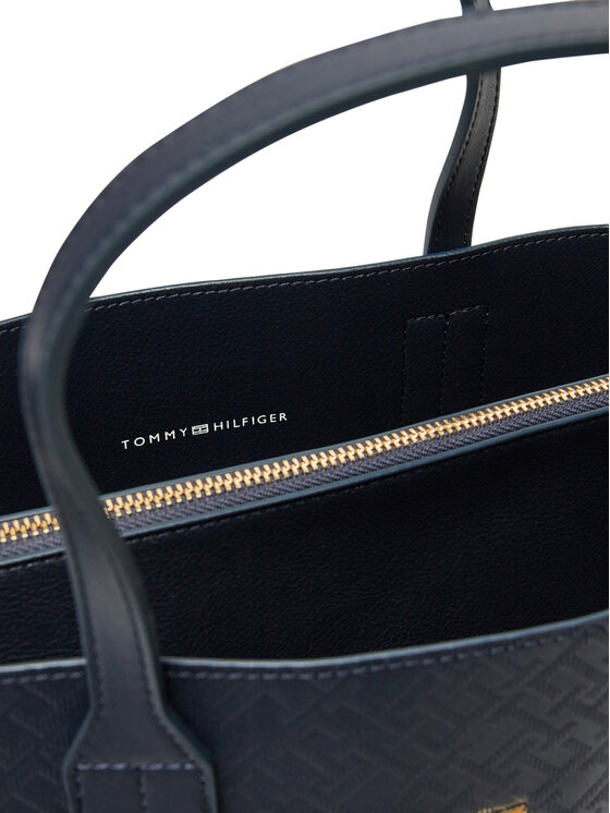 Tommy Hilfiger Bolso Tommy Hilfiger Th Distinct Satchel Mono AW0AW17174 Azul marino