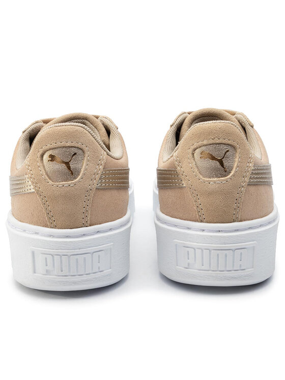 Puma Snīkeri Puma Suede Platform Bubble Wn's 364594 Bēšs