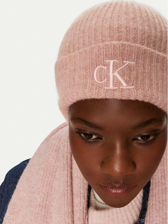 Calvin Klein Čiapka Calvin Klein Thick Embroidery K60K612321 Ružová