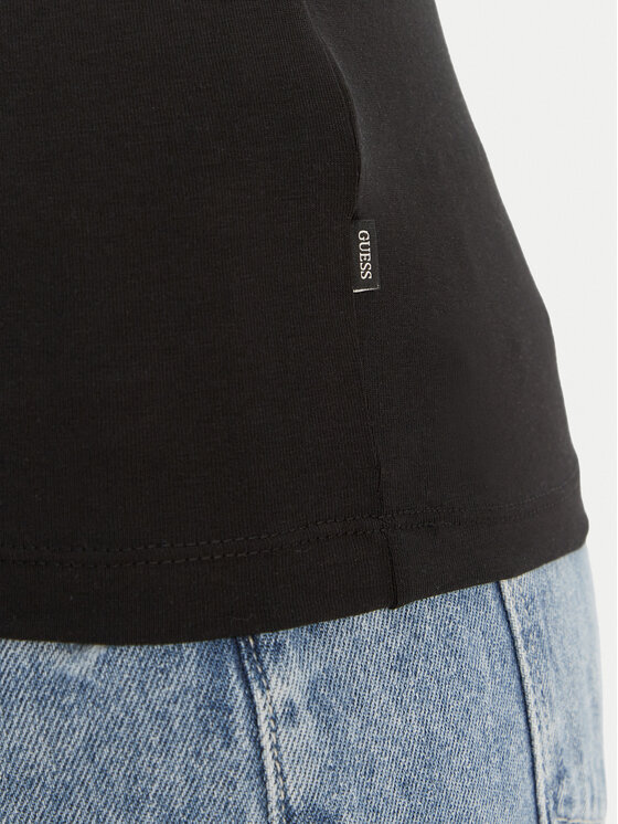 Guess Jeans Guess Jeans Футболка W6GIB0 J1314 Чорний Regular Fit
