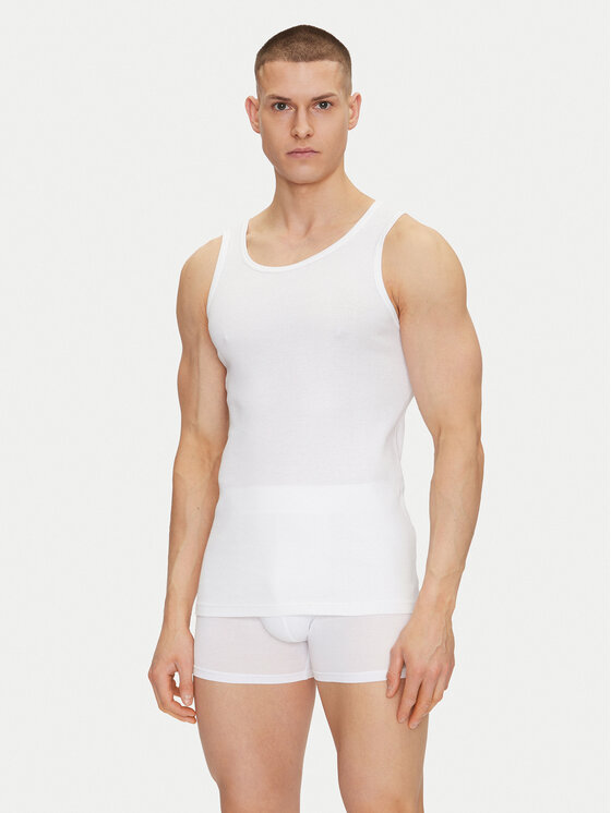 Resteröds Resteröds Set di canotte 7027 1 Bianco Slim Fit