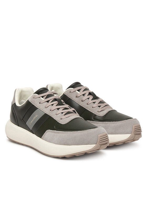 Calvin Klein Tenisice Calvin Klein City Runner Laceup Tape Lth HM0HM02033 Crna