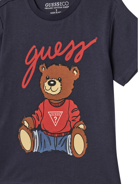Guess Guess Футболка H4BT01 I3Z14 Cиній Regular Fit