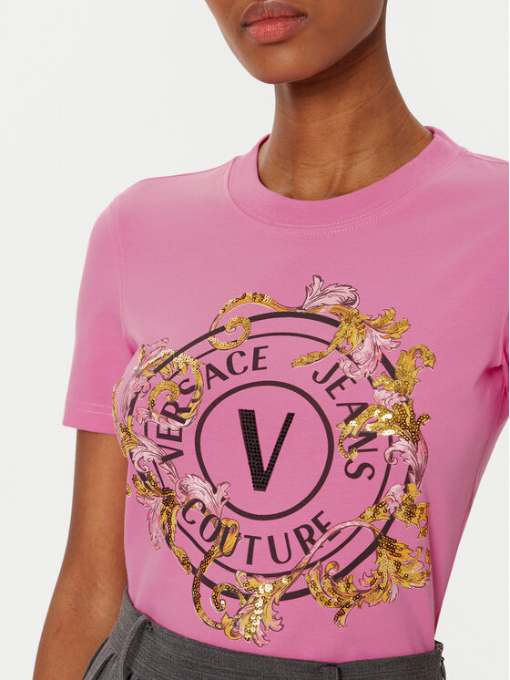 Versace Jeans Couture Versace Jeans Couture Футболка 78HAHC01 Рожевий Regular Fit