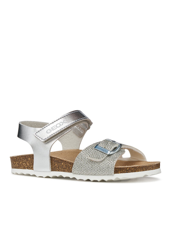 Geox Sandales Geox J Adriel Girl J028MC 0BNEW C1007 D Sudraba