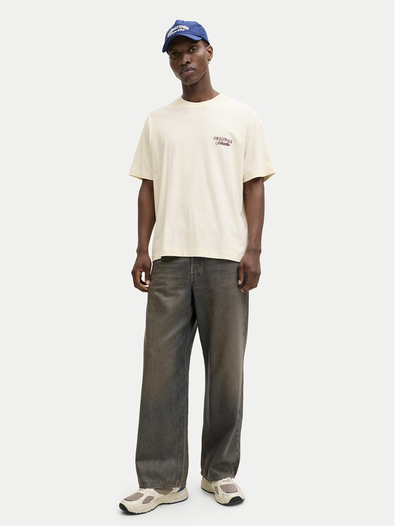 Jack & Jones Jack & Jones Camiseta Norrebro Typo 12282898 Écru Regular Fit