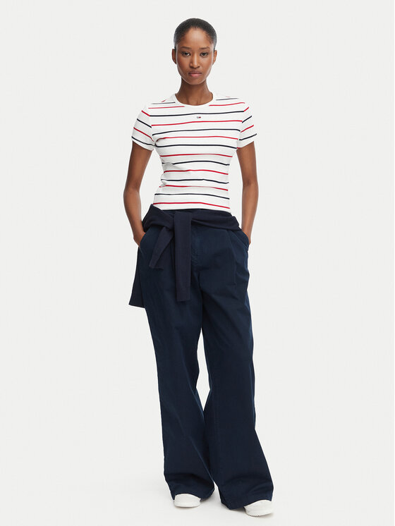 Tommy Jeans Tommy Jeans Camiseta Essential DW0DW17383 Blanco Slim Fit