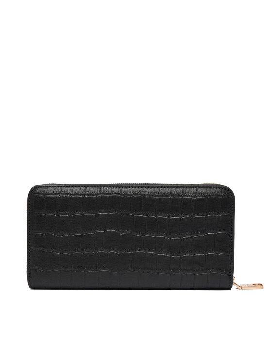 Calvin Klein Portofel Calvin Klein Ck Croc Long Zip Around LV04F1096G Negru