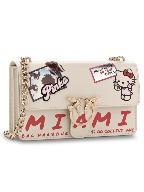 PINKO Torbica PINKO Love Hello Kitty Souvenir Pe 18 PLTT 1P214J Y4HC Bijela