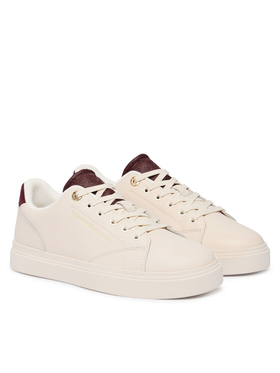 Tommy Hilfiger Sneakersy Tommy Hilfiger Th Feminine Cupsole Monogram FW0FW09606 Krémová