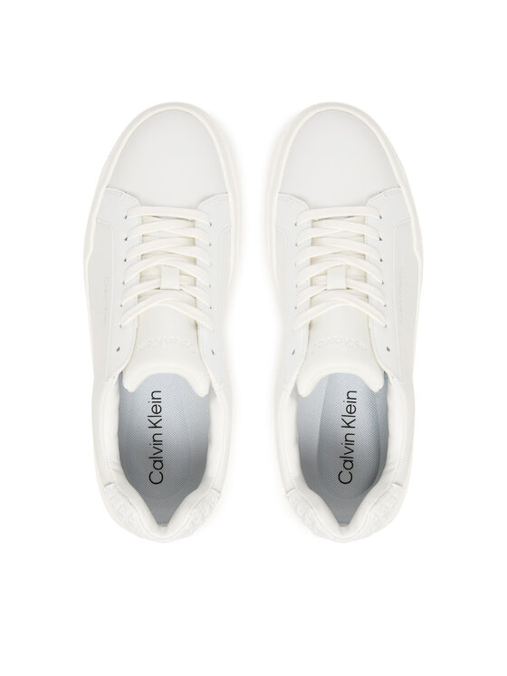 Calvin Klein Αθλητικά Calvin Klein Chunky Cupsole Laceup Lth Bt Aop YW0YW02036 Λευκό