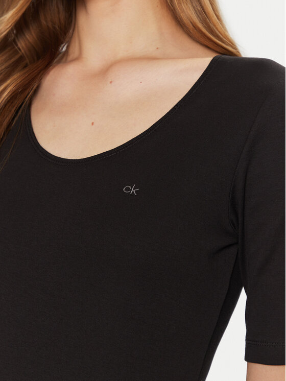 Calvin Klein Calvin Klein Majica K20K208050 Črna Slim Fit