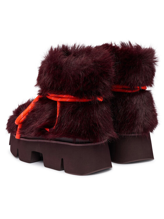 United Nude Snehule United Nude Stomper Fur Boot 11048993120 Bordová