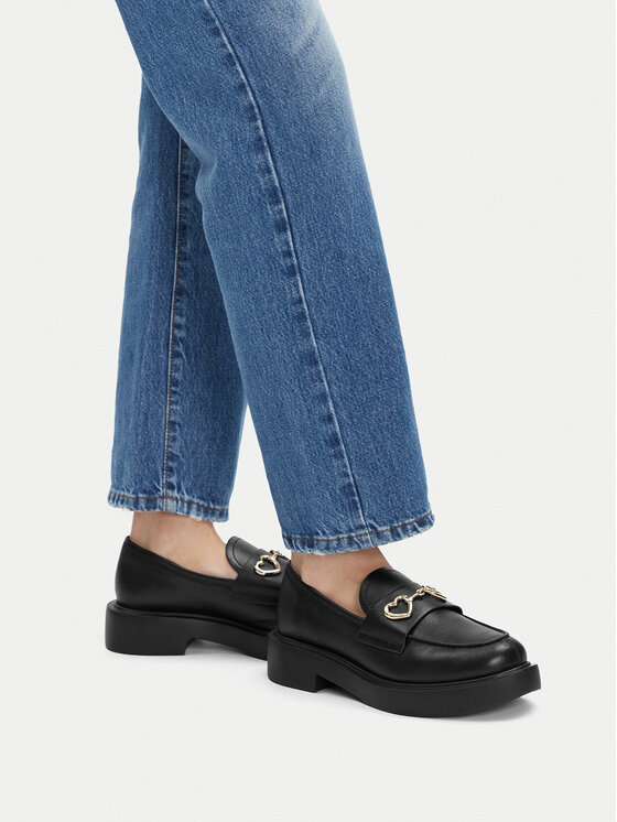 LOVE MOSCHINO Loaferek LOVE MOSCHINO JA10394G1MIA0000 Fekete