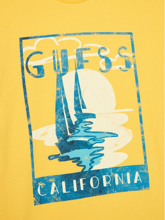 Guess Guess Футболка L6GI10 K8HM4 Жовтий Regular Fit